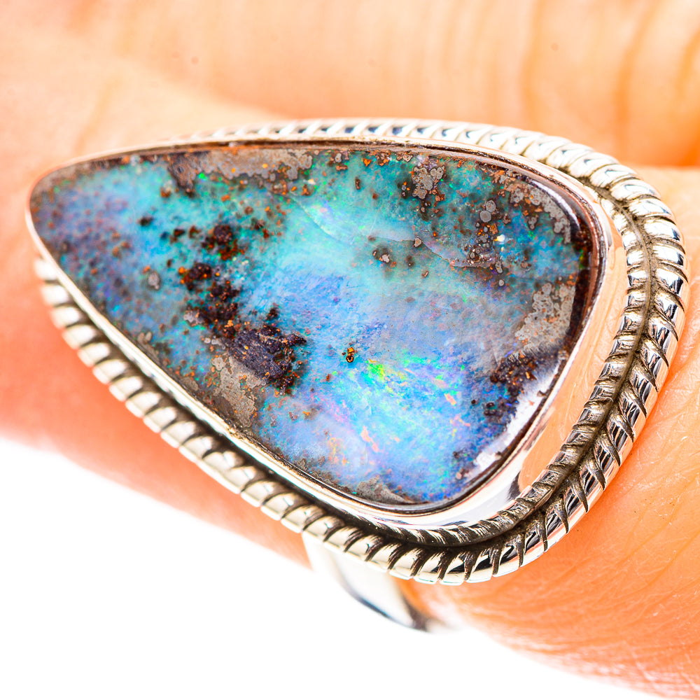 Large Boulder Opal 925 Sterling Silver Ring Size 6.5 (925 Sterling Silver) RING137333