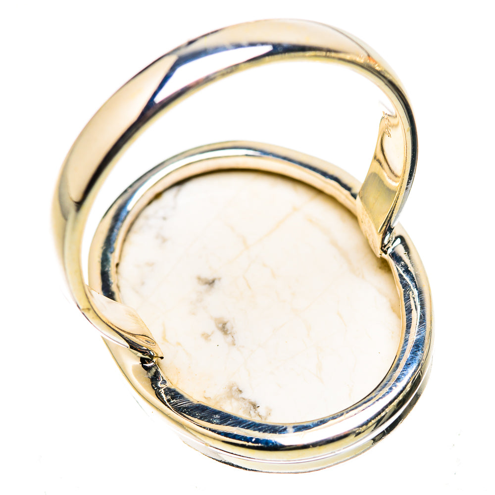 Large Howlite Ring Size 10.75 (925 Sterling Silver) RING135571