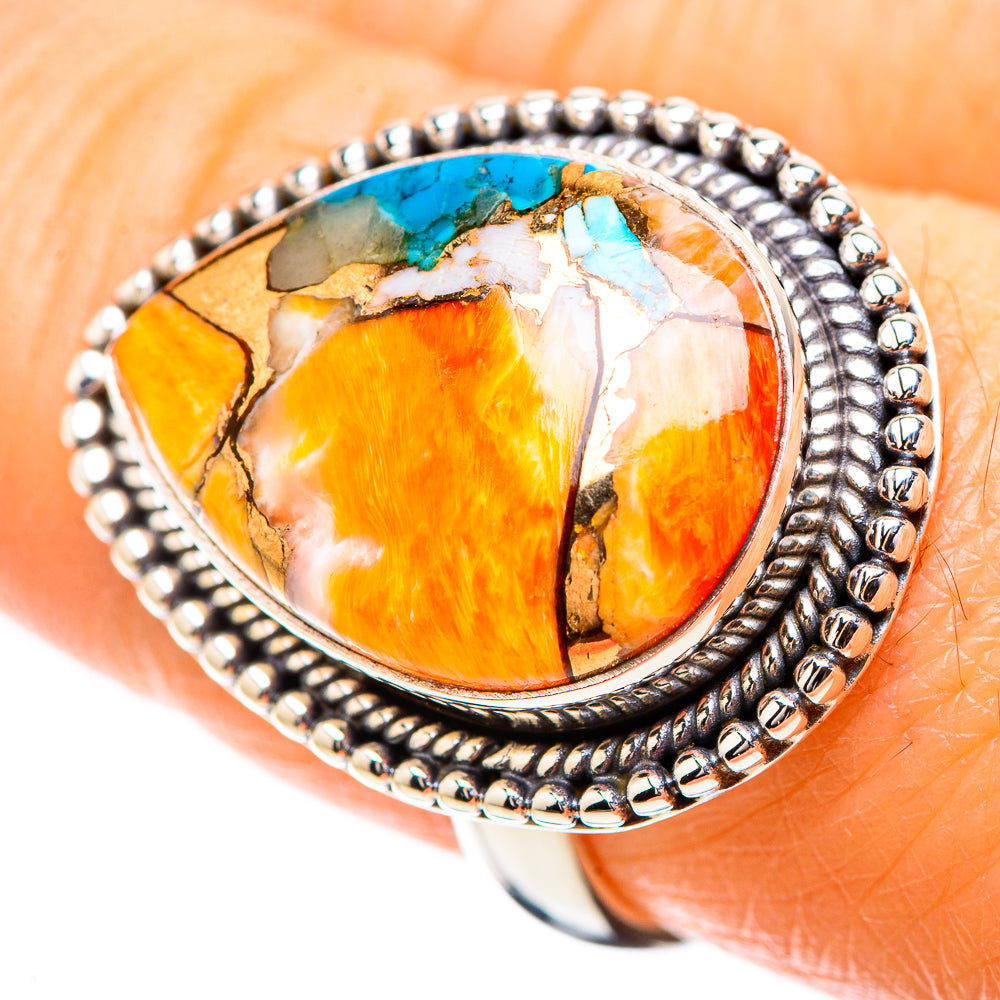 Spiny Oyster Turquoise Ring Size 8 (925 Sterling Silver) RING135255