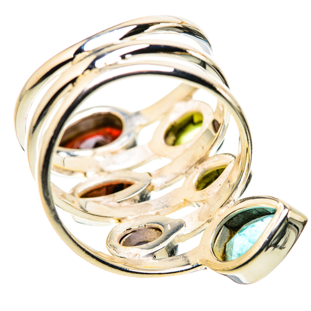 Large Garnet, Peridot, Apatite, Tanzanite Ring Size 8.75 (925 Sterling Silver) RING134746