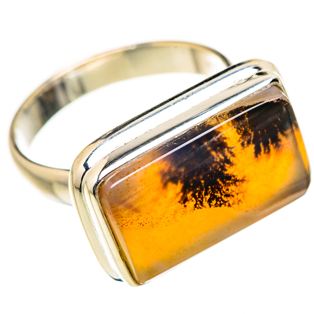 Scenic Dendritic Agate Ring Size 7.5 (925 Sterling Silver) RING134662