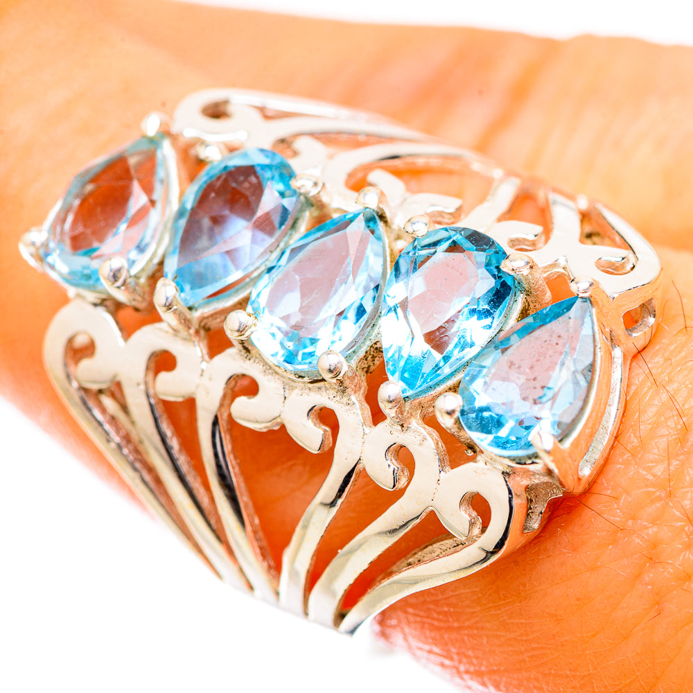Blue Topaz Ring Size 7.25 (925 Sterling Silver) RING135211