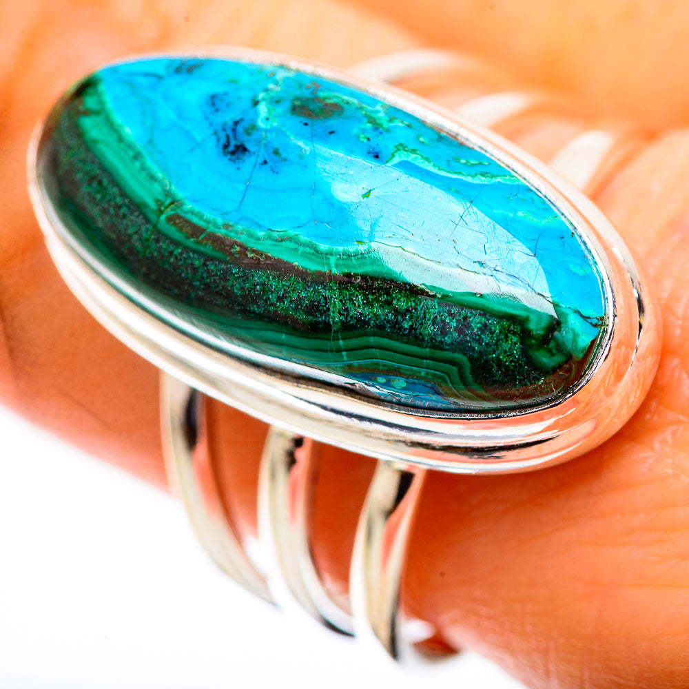 Malachite In Chrysocolla Ring Size 9.75 (925 Sterling Silver) RING135883
