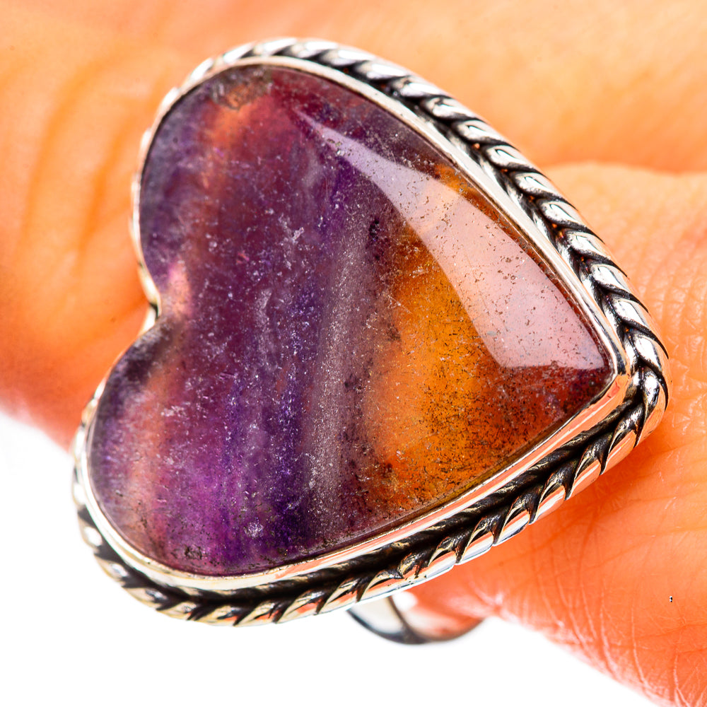 Anasilvercos Large Fluorite Ring Size 9.75 (925 Sterling Silver)