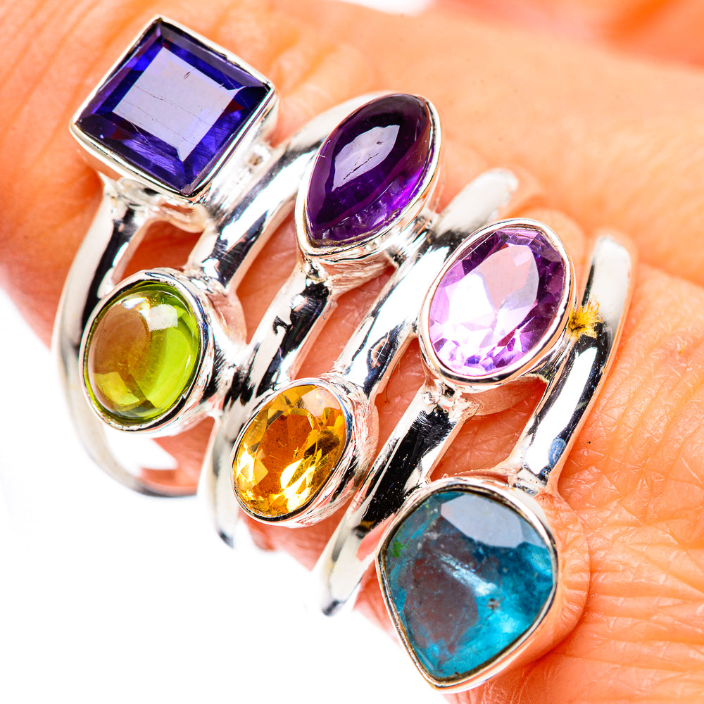 Large Apatite, Tanzanite, Amethyst, Peridot, Citrine Ring Size 8.75 (925 Sterling Silver) RING136131