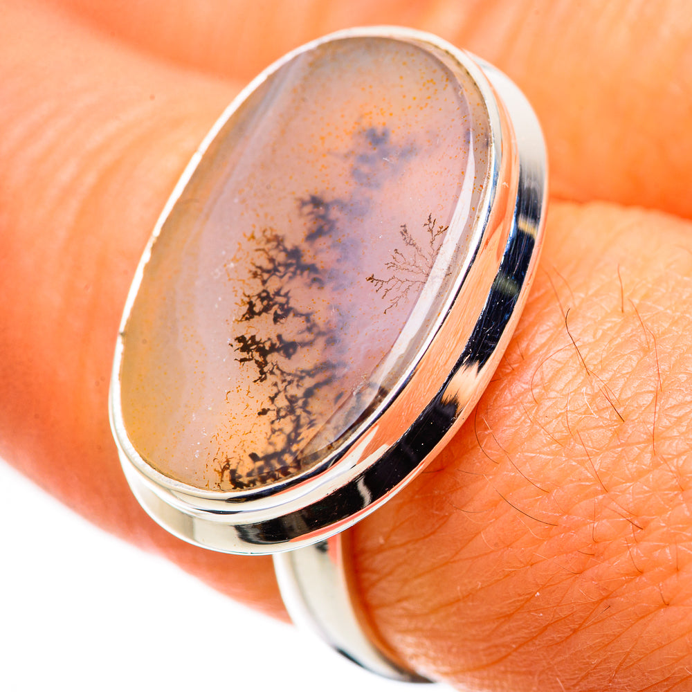 Scenic Dendritic Agate Ring Size 7.25 (925 Sterling Silver) RING134581