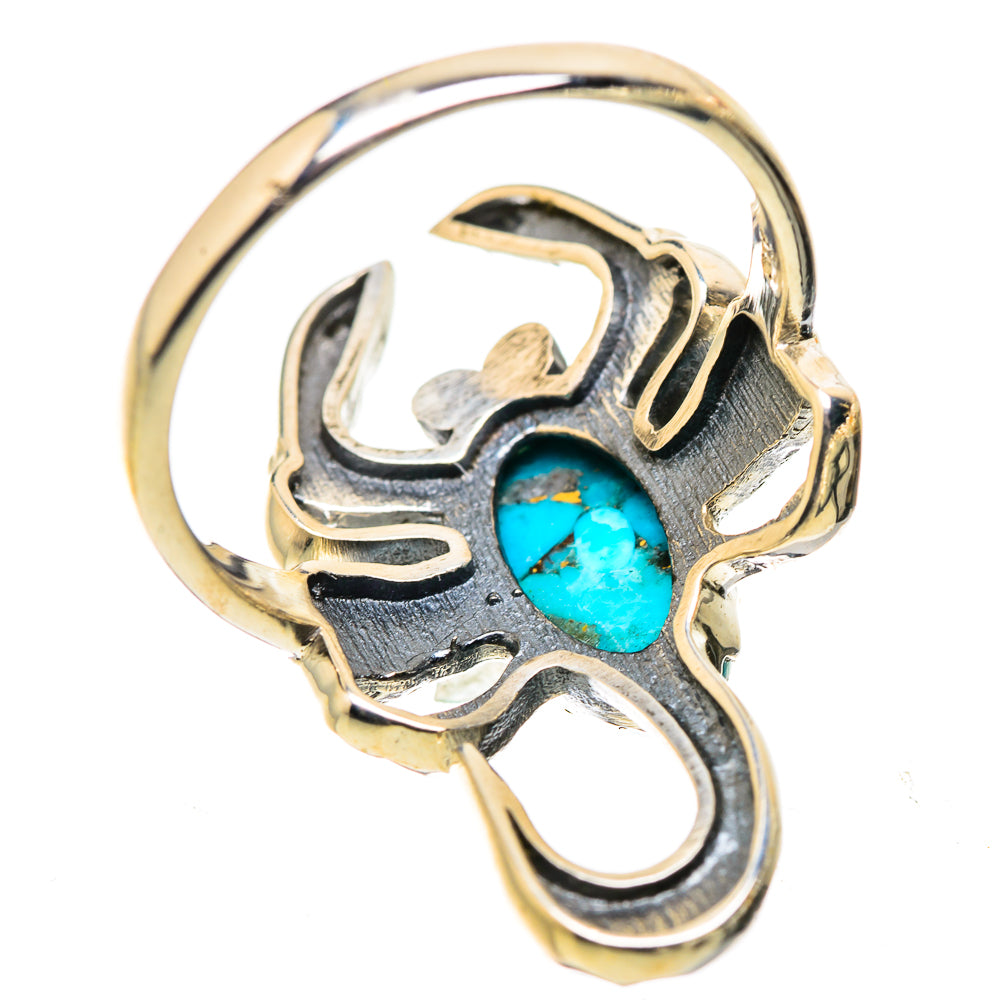 Anasilvercos Blue Copper Composite Turquoise Ring Size 9 (925 Sterling Silver)