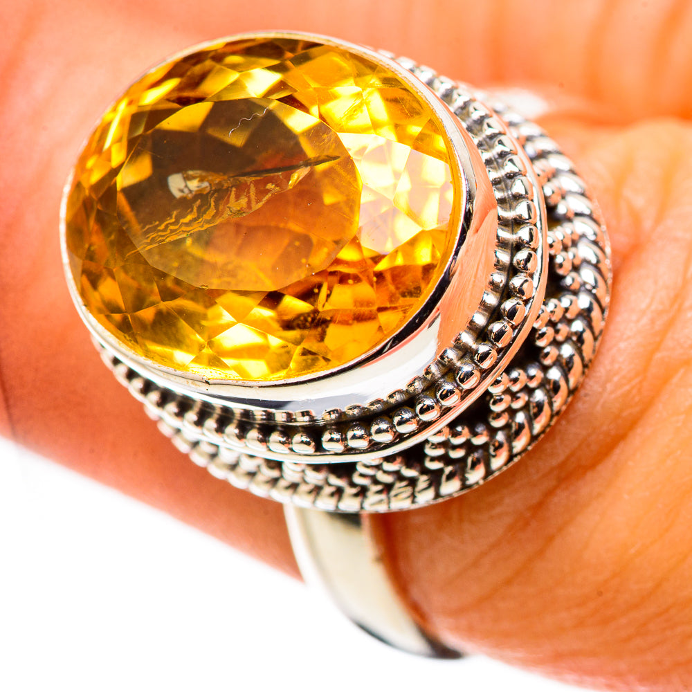 Faceted Citrine Ring Size 7.25 (925 Sterling Silver) RING134603