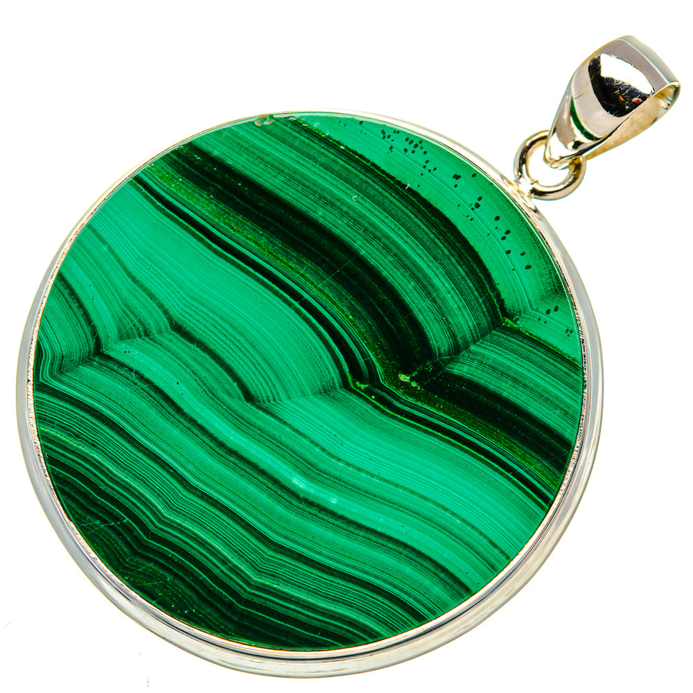 Malachite Pendant 2" (925 Sterling Silver) PD37013