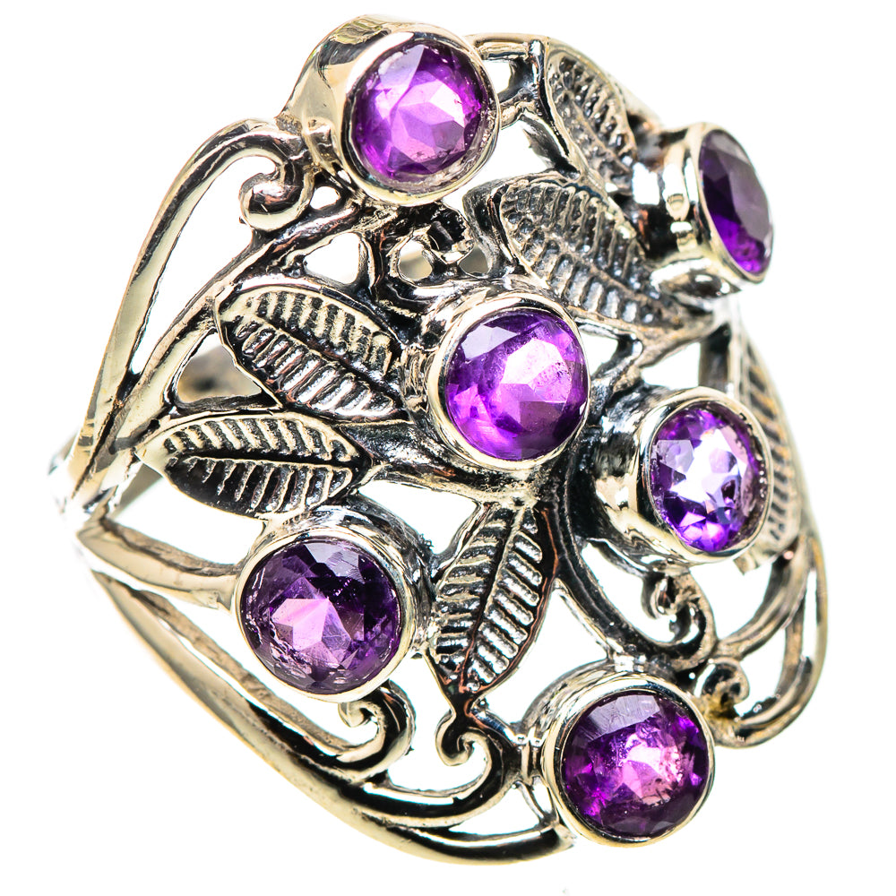 Faceted Amethyst 925 Sterling Silver Ring Size 7.25 (925 Sterling Silver) RING137631