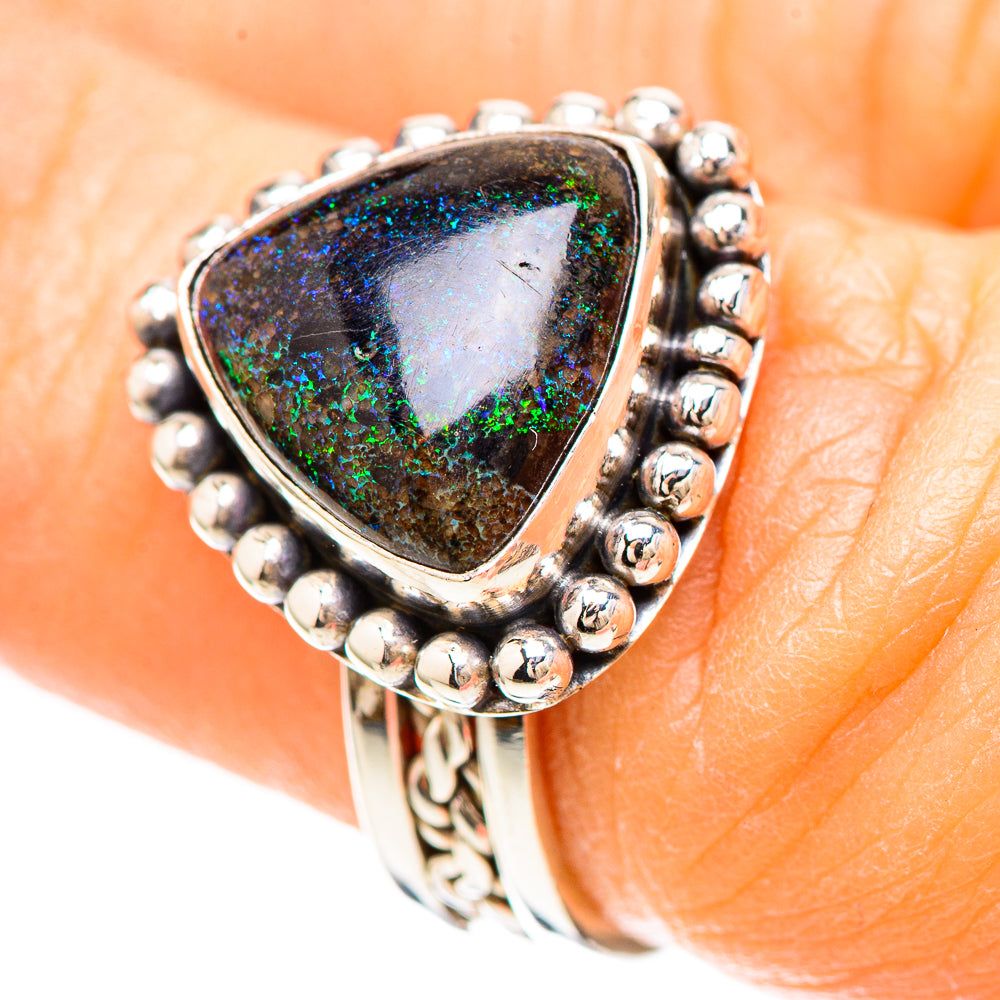 Andamooka Opal Ring Size 6.5 (925 Sterling Silver) RING136987