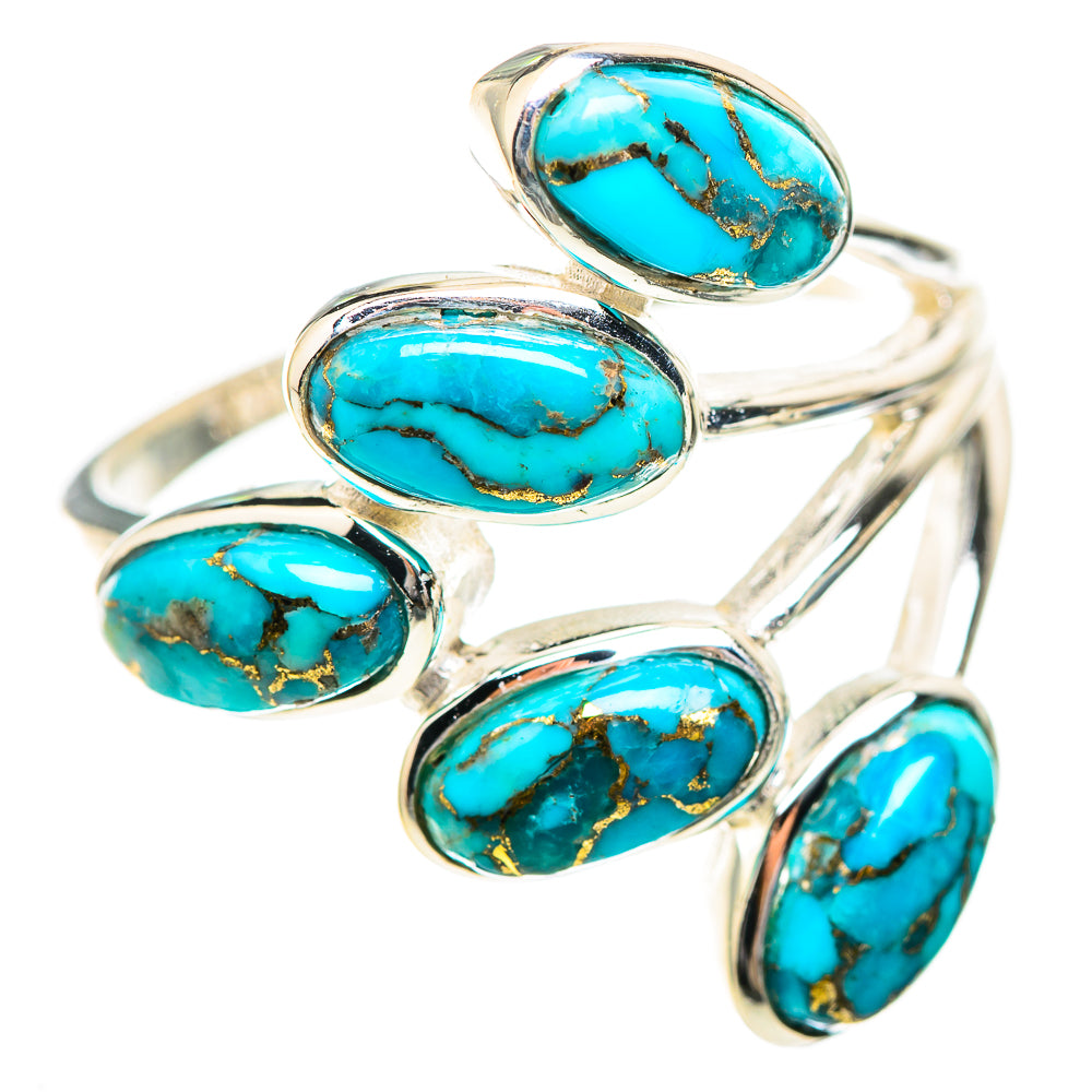 Blue Copper Composite Turquoise Ring Size 9.25 (925 Sterling Silver) RING136296