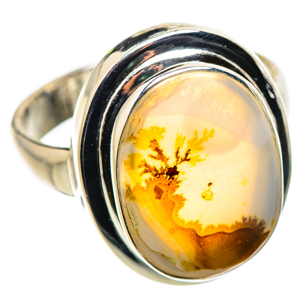 Scenic Dendritic Agate Ring Size 7.75 (925 Sterling Silver) RING135601