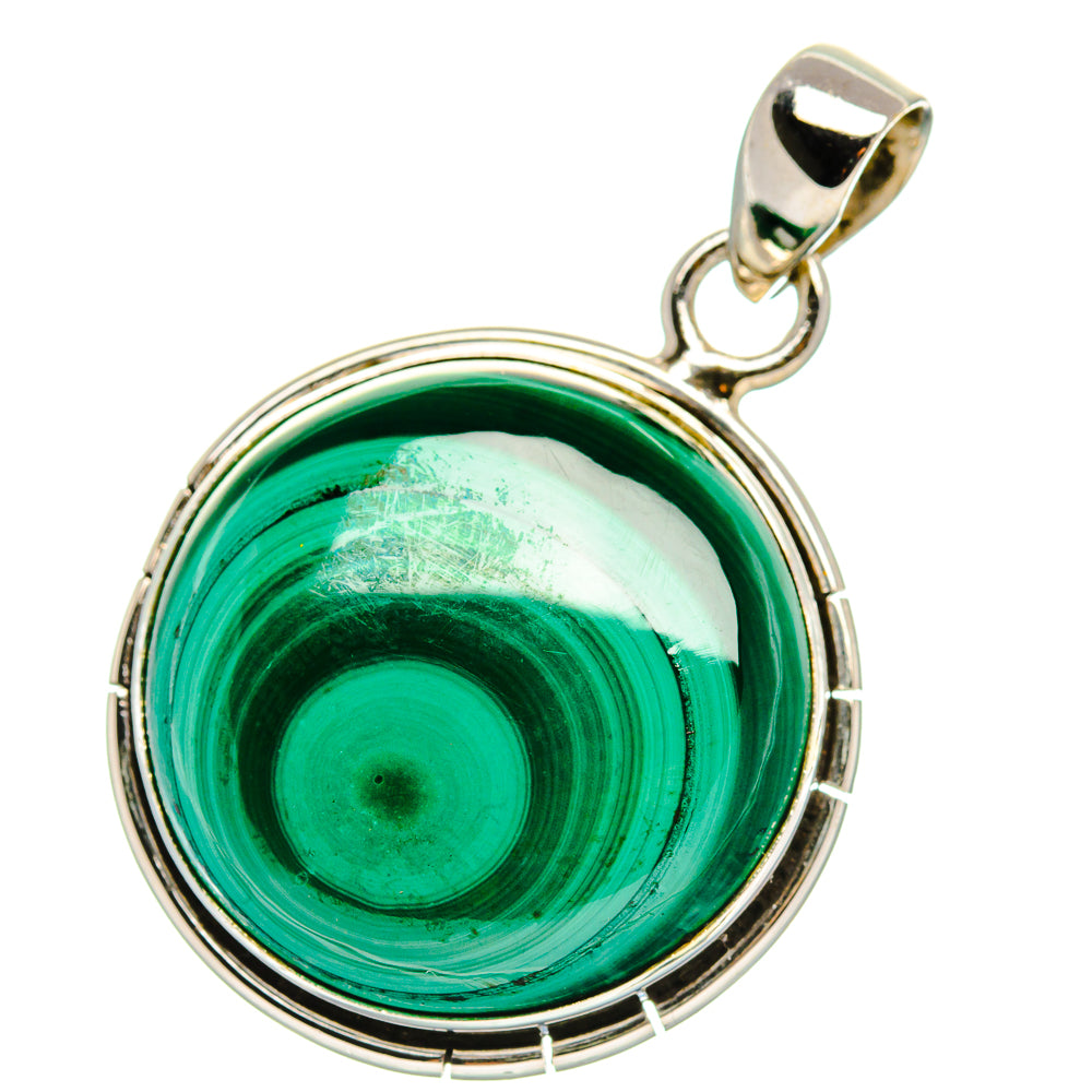 Malachite Pendant 1 1/2"  (925 Sterling Silver) PD37230