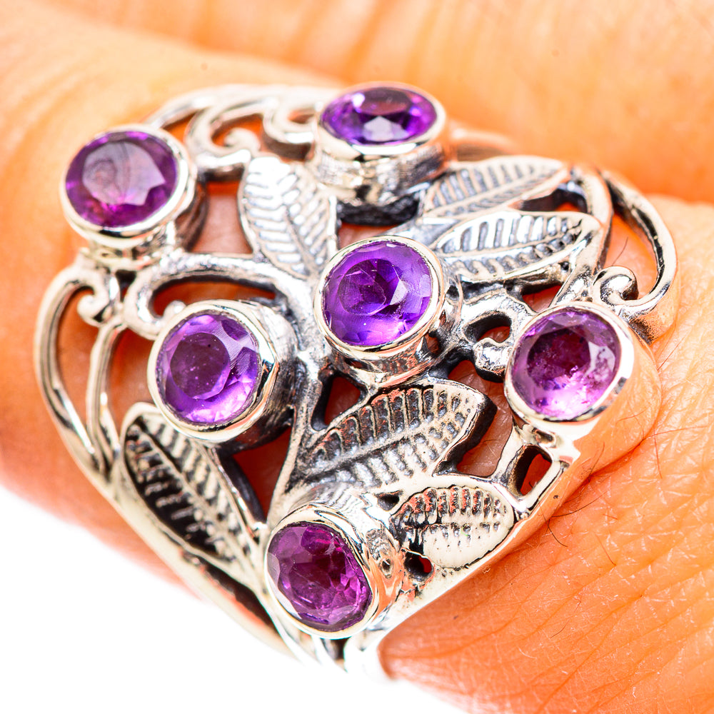 Faceted Amethyst Ring Size 8 (925 Sterling Silver) RING136397
