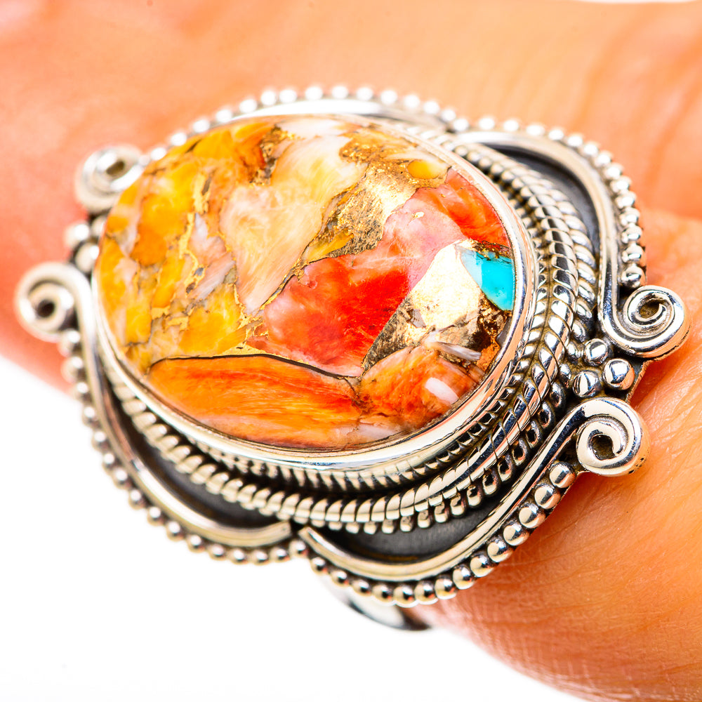 Spiny Oyster Turquoise Ring Size 6.25 (925 Sterling Silver) RING134886