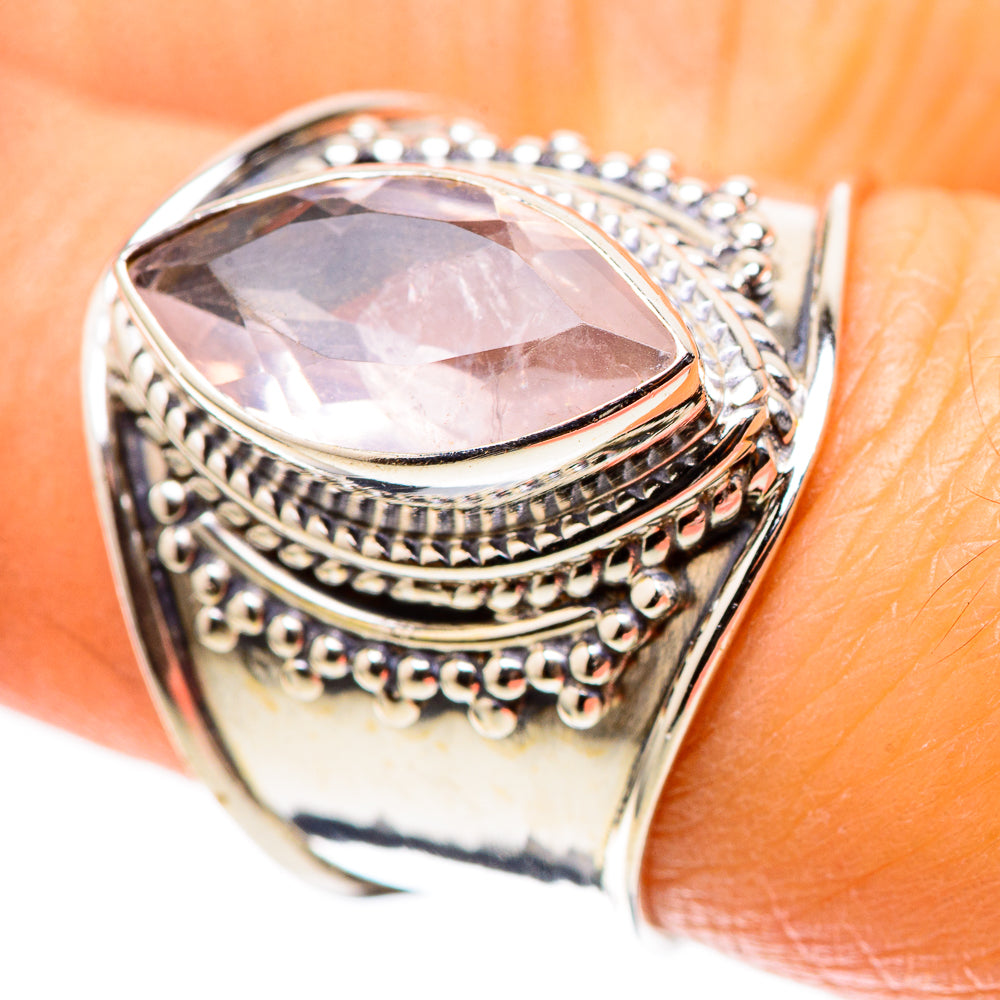 Rose Quartz 925 Sterling Silver Ring Size 7 (925 Sterling Silver) RING137652