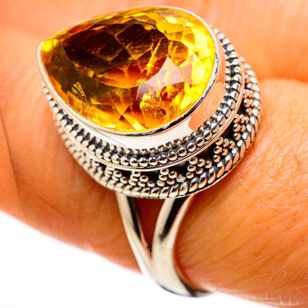 Faceted Citrine Ring Size 8 (925 Sterling Silver) RING134769