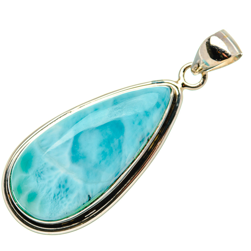 Larimar Pendant 1 3/4" (925 Sterling Silver) PD37279