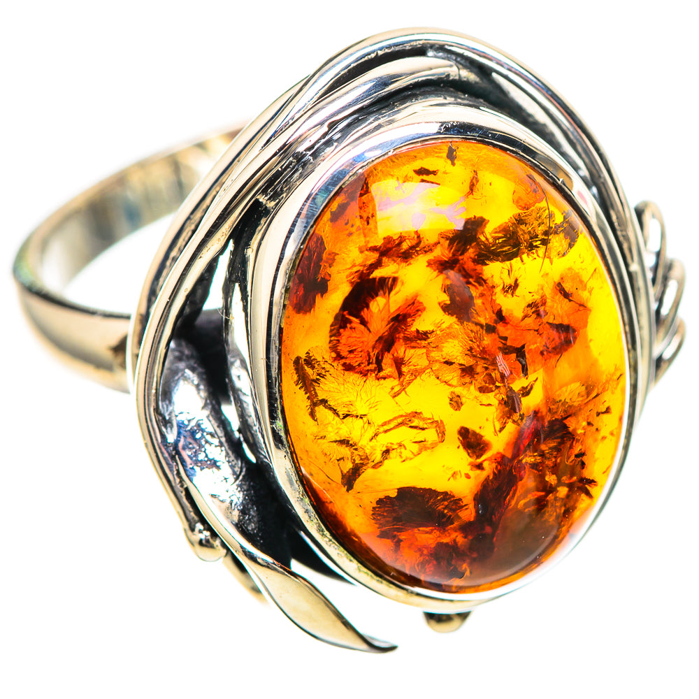 Baltic Amber Ring Size 8 (925 Sterling Silver) RING136369