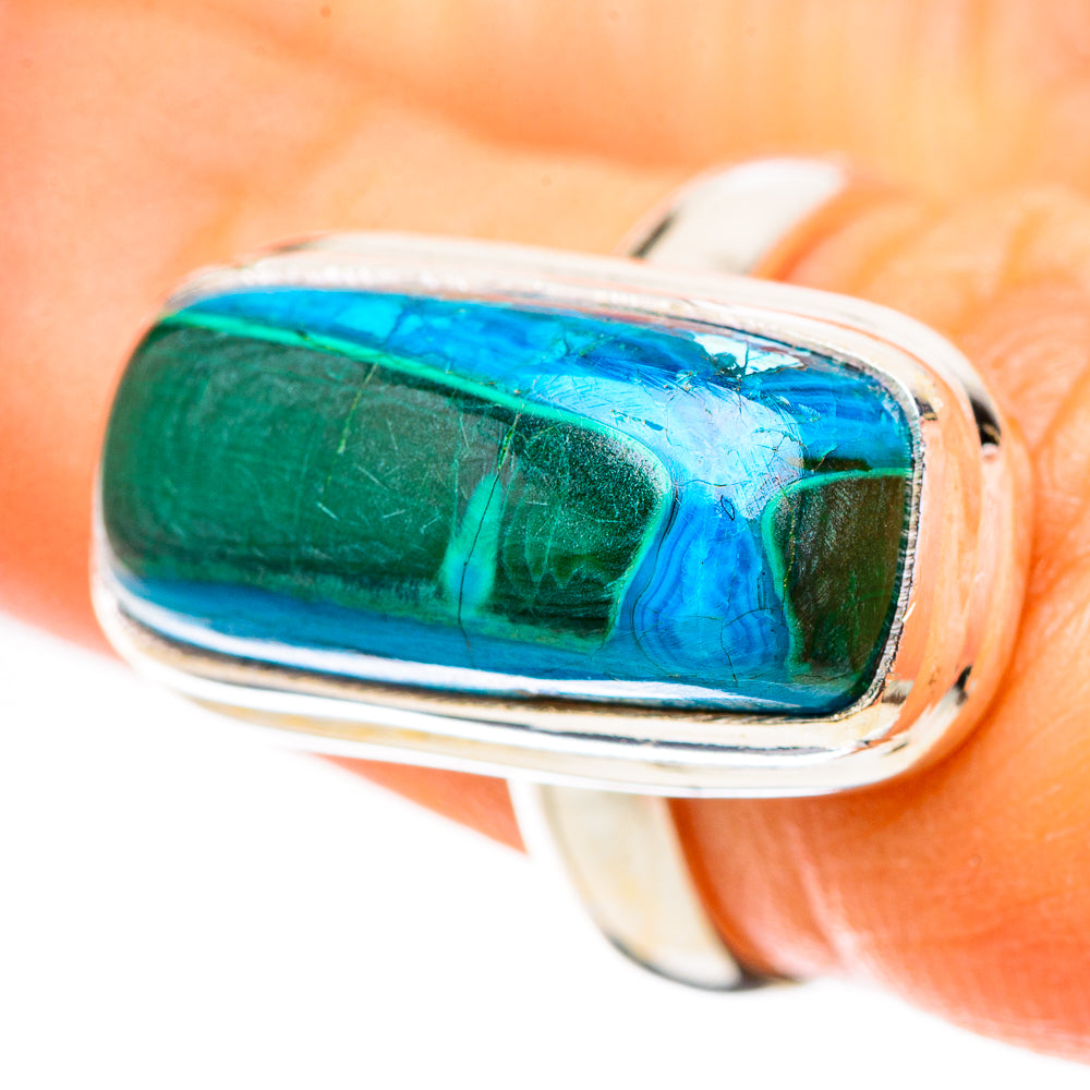 Malachite In Chrysocolla Ring Size 6 (925 Sterling Silver) RING135228
