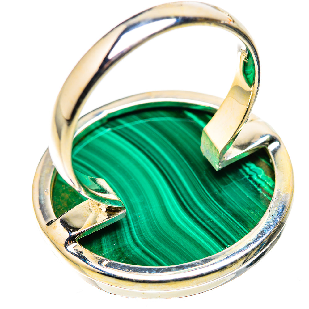 Huge Malachite Ring Size 11 (925 Sterling Silver) RING136136