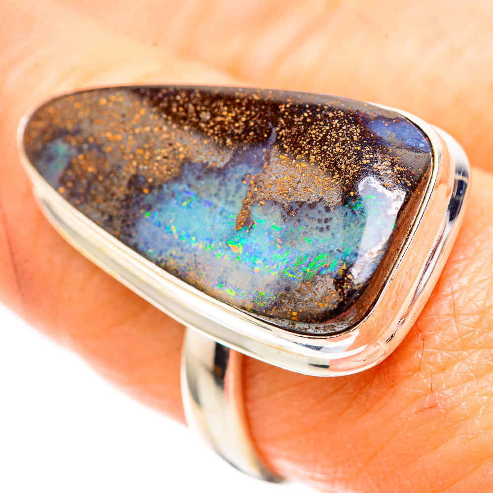 Boulder Opal 925 Sterling Silver Ring Size 8.5 (925 Sterling Silver) RING137303