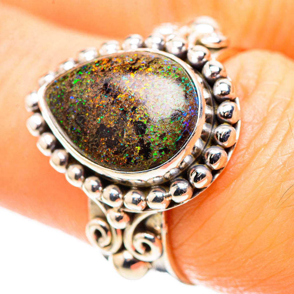 Andamooka Opal Ring Size 7.25 (925 Sterling Silver) RING136817