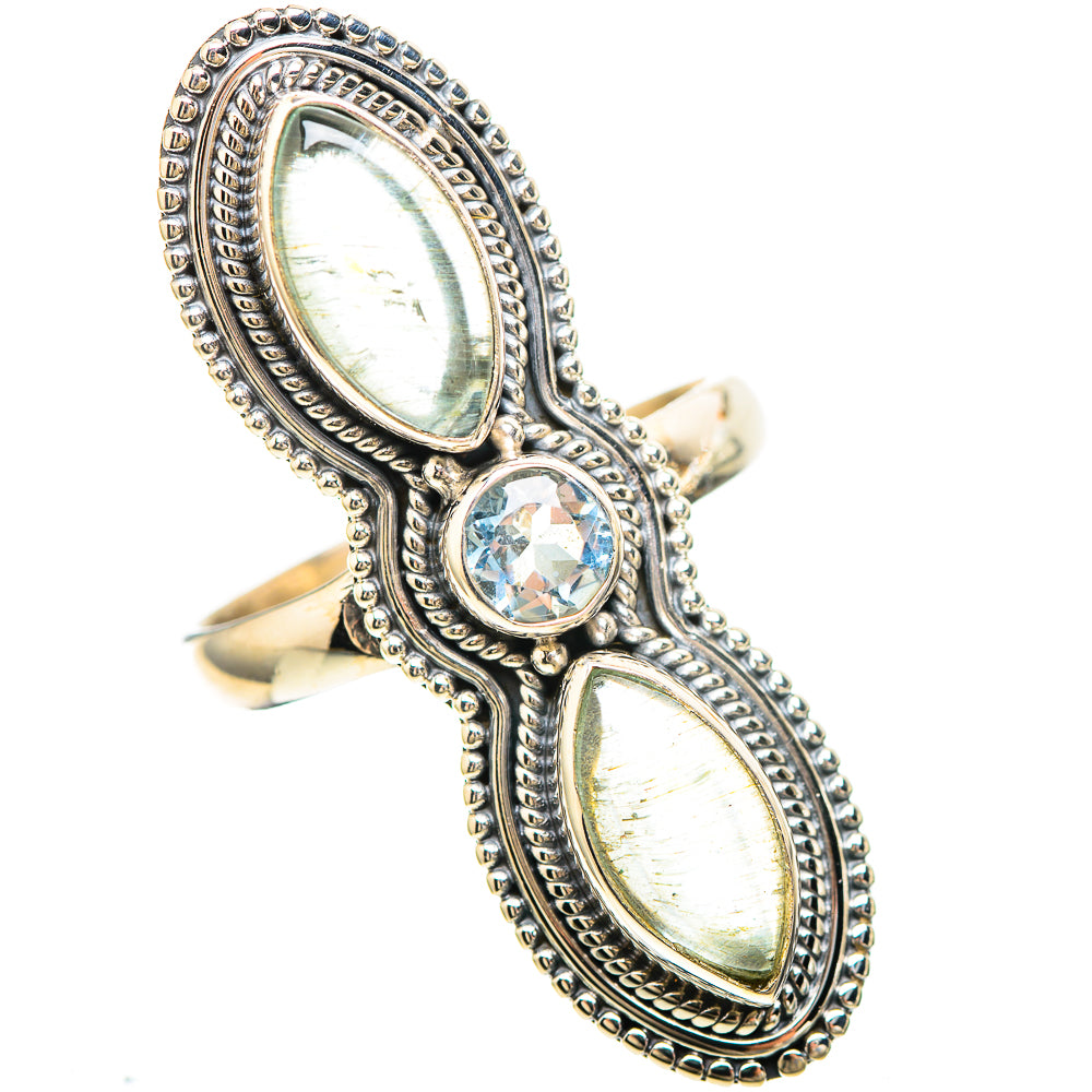 Large Aquamarine, Blue Topaz Ring Size 9 (925 Sterling Silver) RING137118