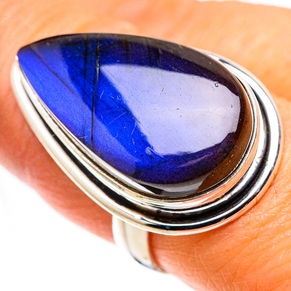 Large Labradorite Ring Size 7.5 (925 Sterling Silver) RING136189