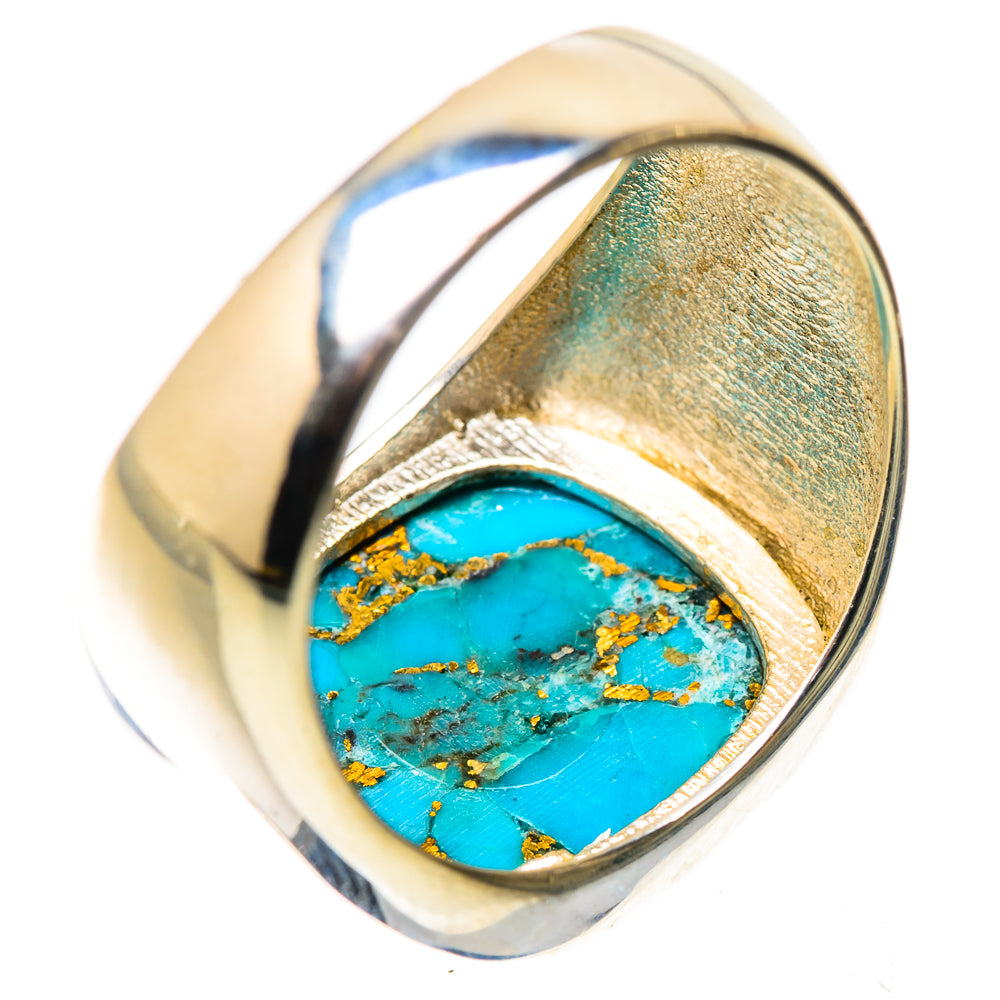 Blue Copper Composite Turquoise Ring Size 9 (925 Sterling Silver) RING134782