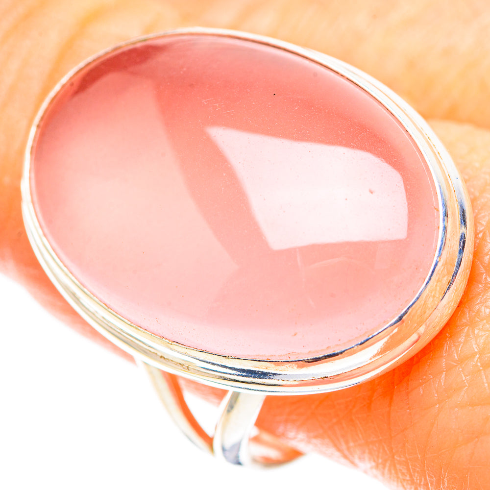Large Rose Quartz 925 Sterling Silver Ring Size 9.75 (925 Sterling Silver) RING137570