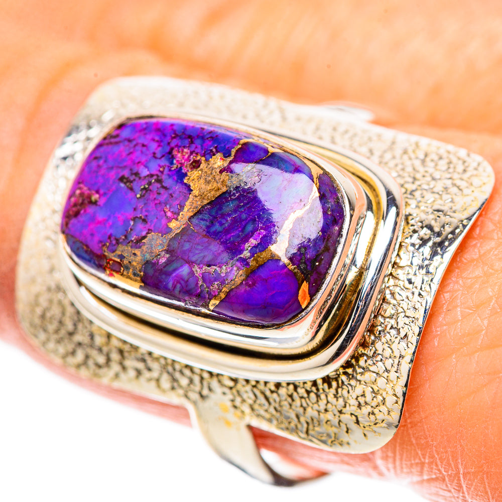 Purple Copper Composite Turquoise 925 Sterling Silver Ring Size 9.25 (925 Sterling Silver) RING137705