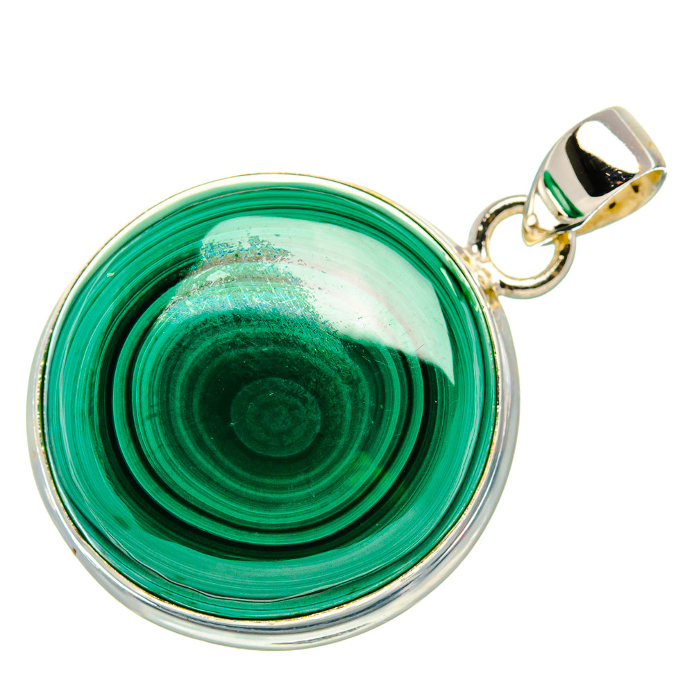 Malachite Pendant 1 1/2" (925 Sterling Silver) PD36975