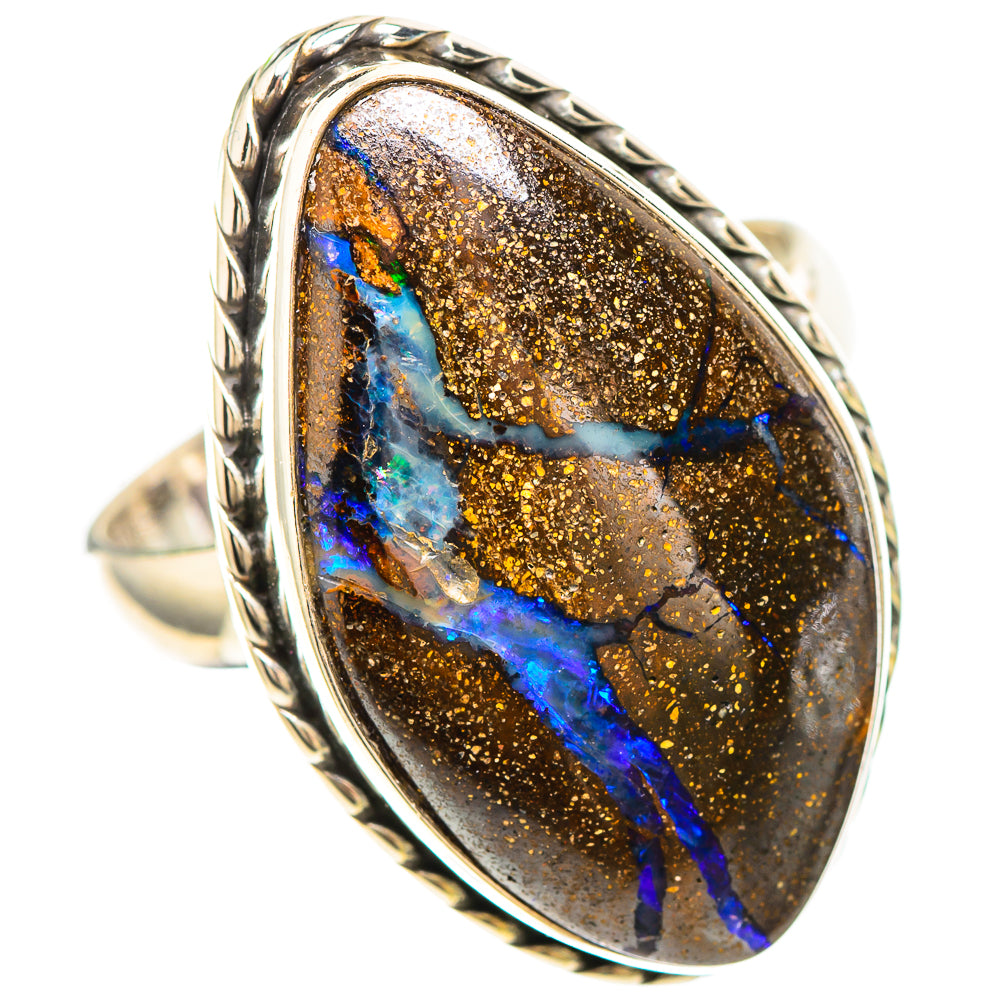 Boulder Opal 925 Sterling Silver Ring Size 9 (925 Sterling Silver) RING137196