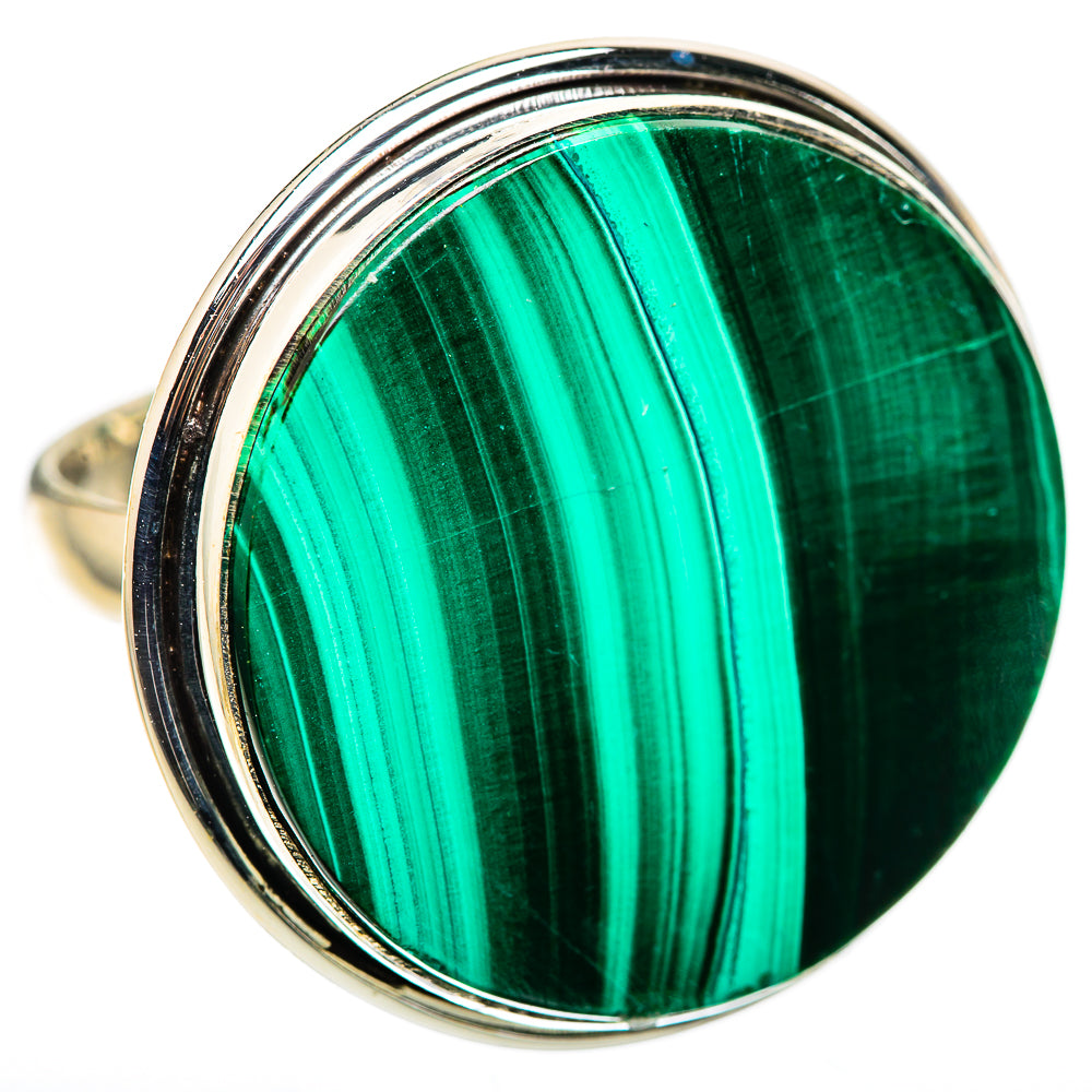 Huge Malachite Ring Size 10.75 (925 Sterling Silver) RING136108