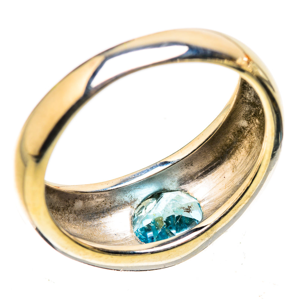 Anasilvercos Blue Topaz Ring Size 7.75 (925 Sterling Silver)