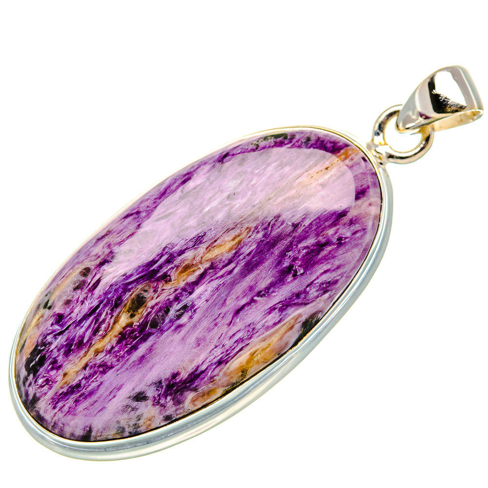 Charoite Pendant 2" (925 Sterling Silver) PD37457