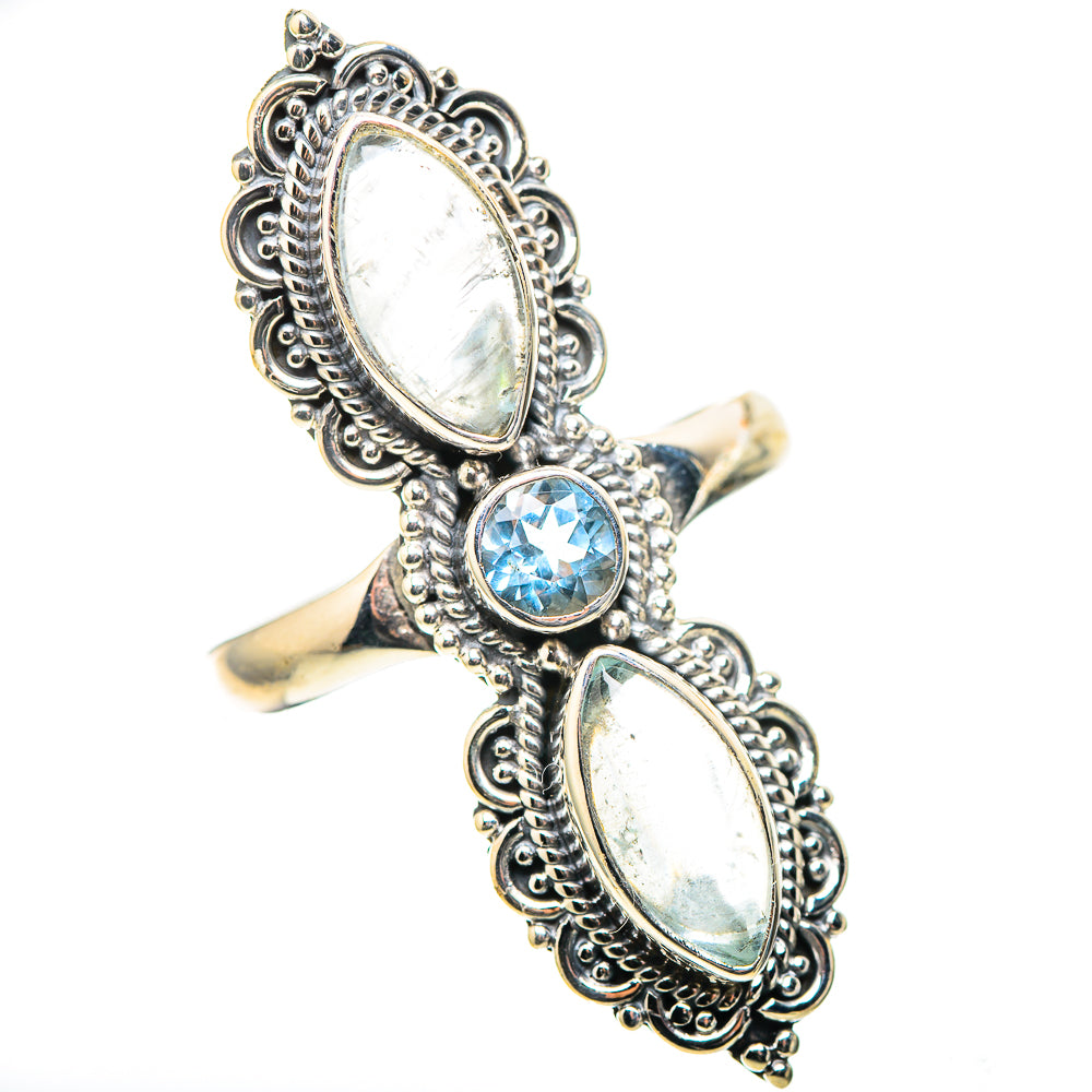 Large Natural Aquamarine, Blue Topaz 925 Sterling Silver Ring Size 10.75 (925 Sterling Silver) RING137546
