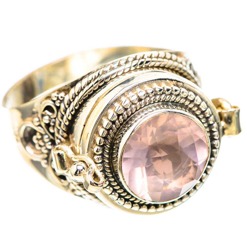 Poison Faceted Rose Quartz Ring Size 11.75 (925 Sterling Silver) RING137039