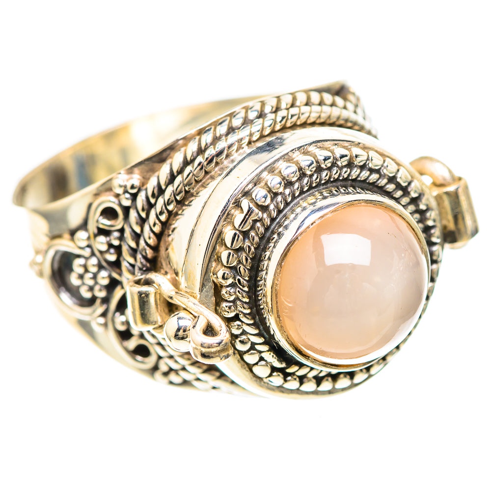 Poison Peach Moonstone Ring Size 9 (925 Sterling Silver) RING137010
