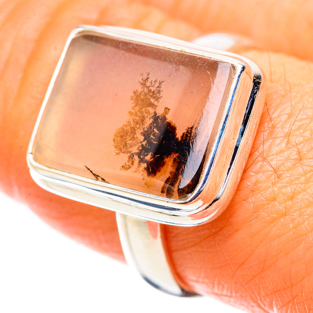 Scenic Dendritic Agate Ring Size 8 (925 Sterling Silver) RING135508