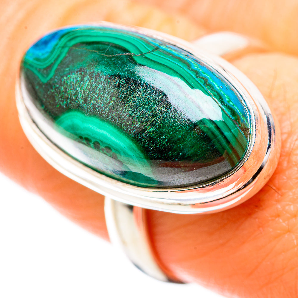 Malachite In Chrysocolla Ring Size 8.25 (925 Sterling Silver) RING135531