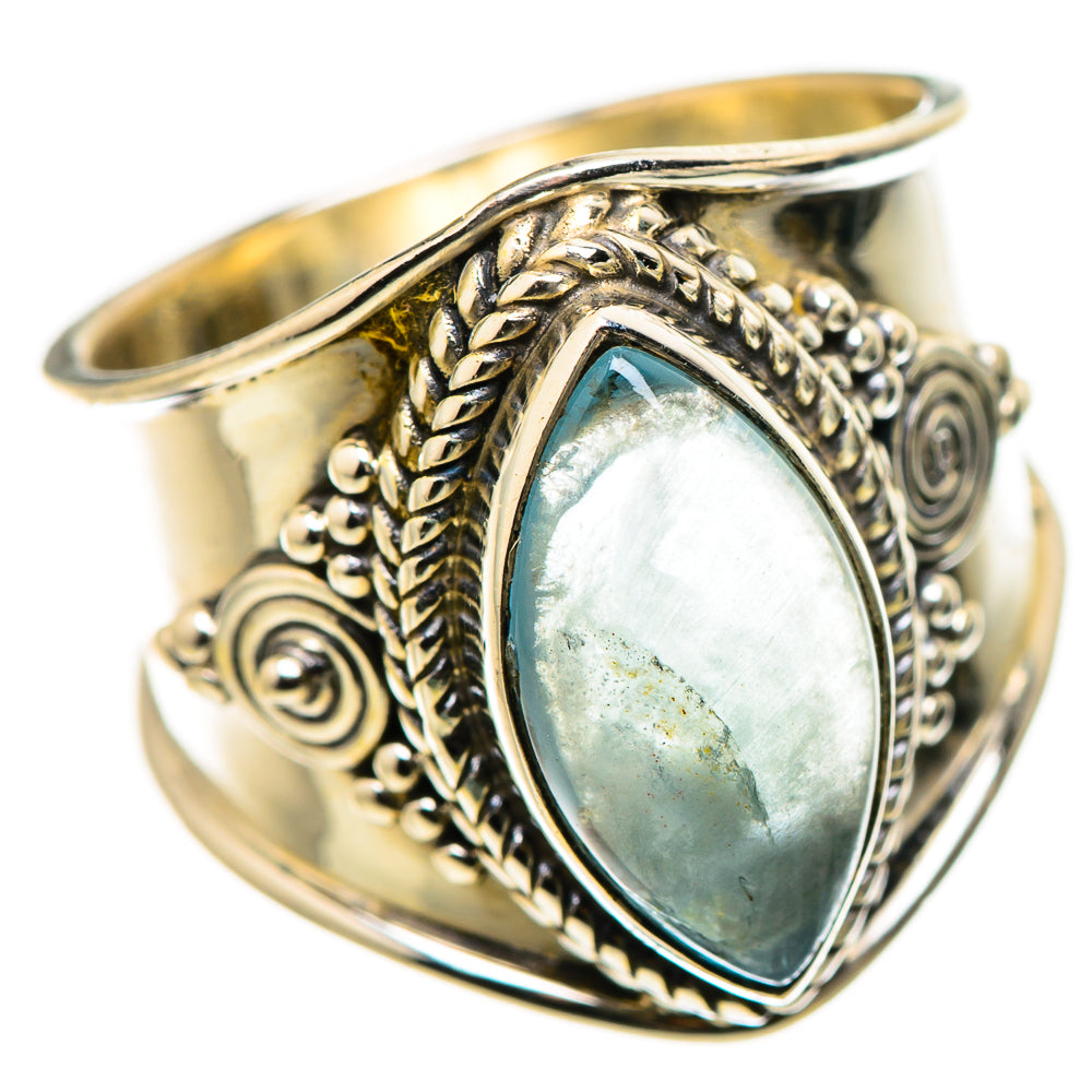 Natural Aquamarine Ring Size 6.25 (925 Sterling Silver) RING134657