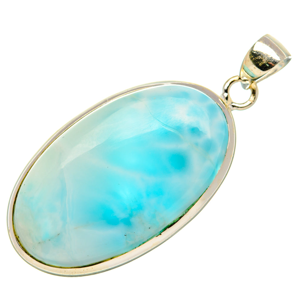 Larimar Pendant 1 3/4"  (925 Sterling Silver) PD37171