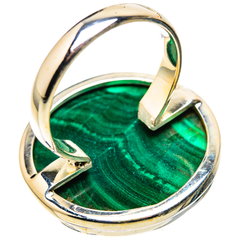 Huge Malachite Ring Size 10 (925 Sterling Silver) RING136179