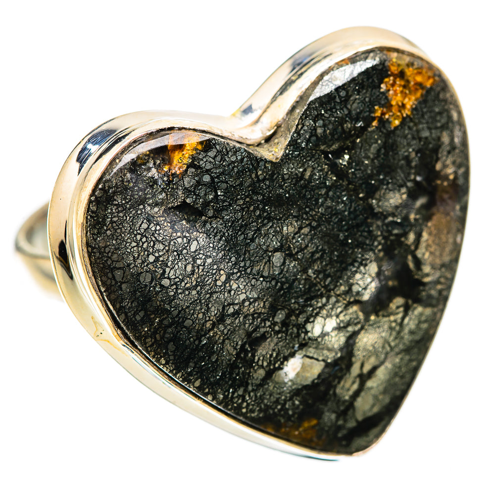 Large Pyrite In Black Onyx Ring Size 10.75 (925 Sterling Silver) RING135959