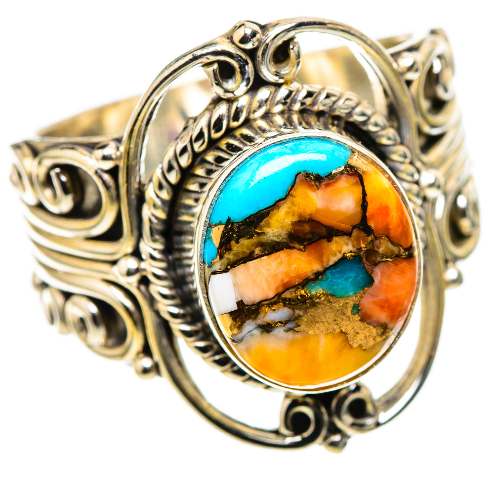 Spiny Oyster Turquoise 925 Sterling Silver Ring Size 9 (925 Sterling Silver) RING137712