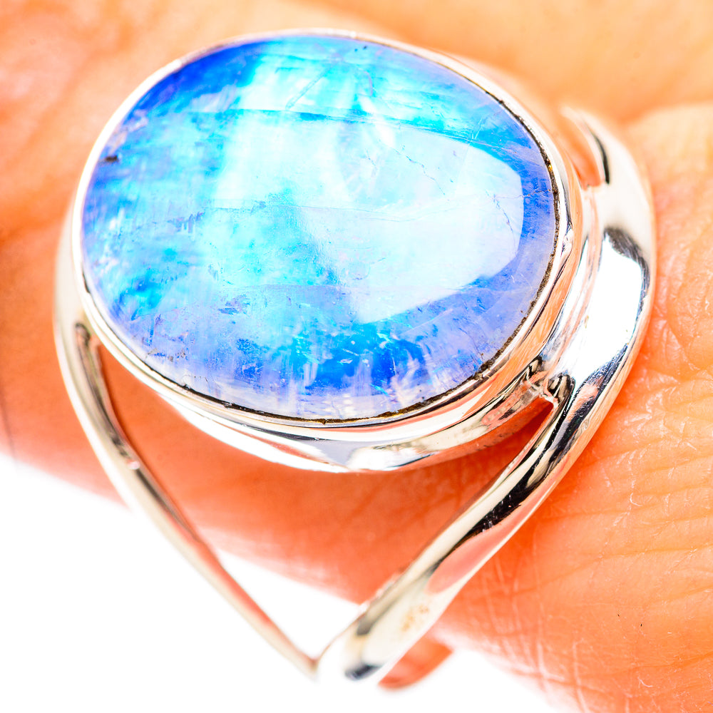 Blue Moonstone Ring Size 10.75 (925 Sterling Silver) RING136412