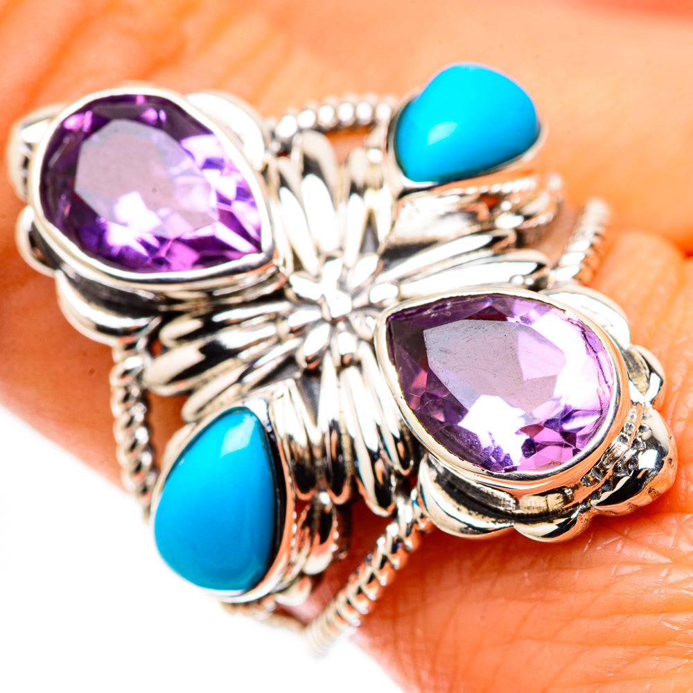 Amethyst, Sleeping Beauty Turquoise Ring Size 9.25 (925 Sterling Silver) RING134957